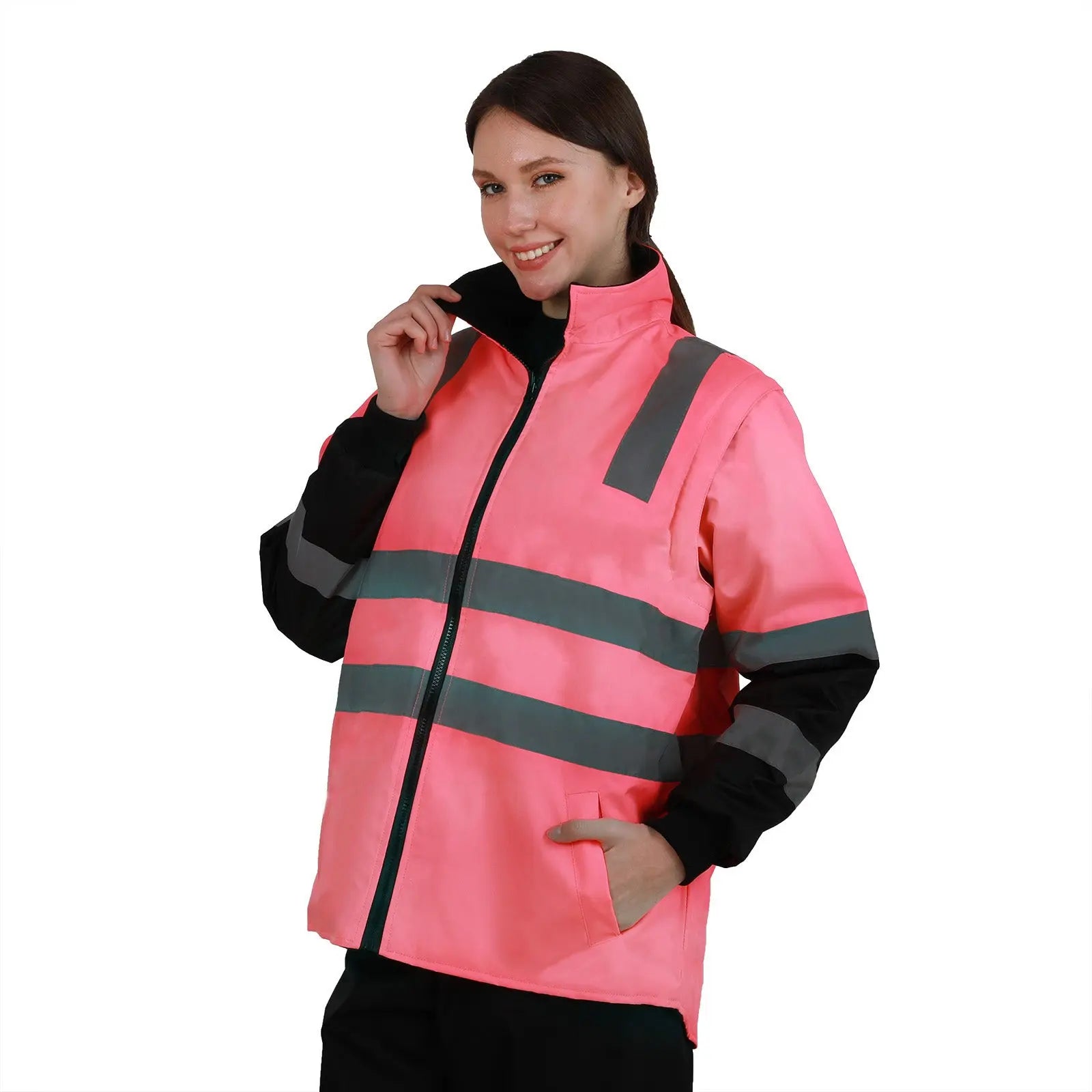 SMASYS Ultimate 6-in-1 Hi-Vis Construction Reflective Jacket