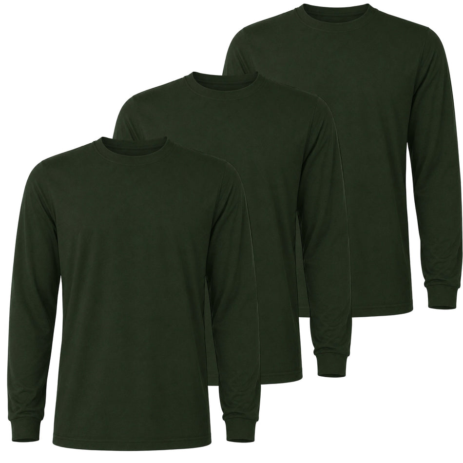 SMASYS 3PCS TC Polyester Cotton Hi Vis Shirts, UPF 30 Sun Protection Shirts for Men