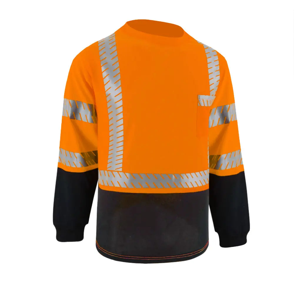 SMASYS Hi Viz Long Sleeve Safety Shirt with Reflective Pocket