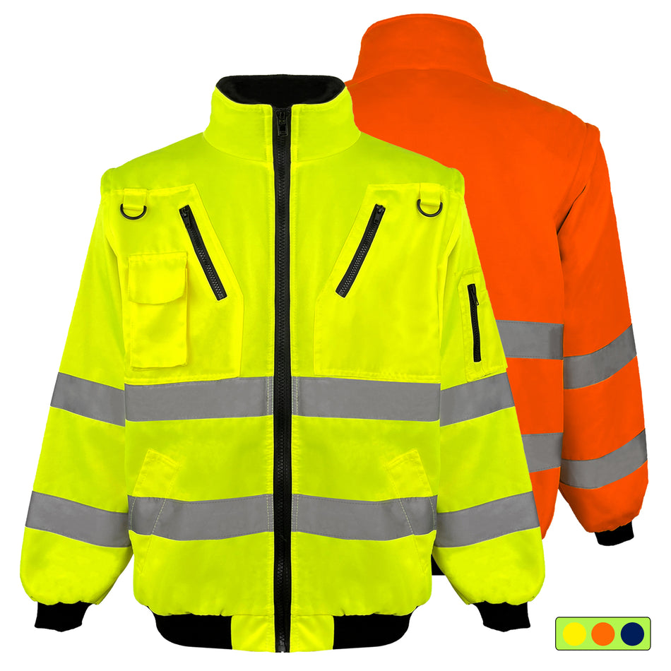 SMASYS 2 in 1 Type R Class 2 Safety Jacket With Fleece Liner