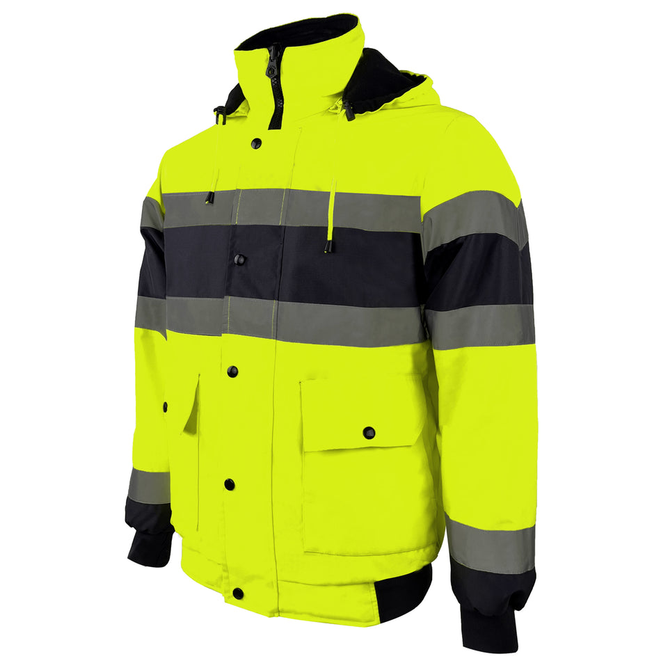 SMASYS Hi Vis Safety Jacket with Fleece Liner, Type R Class 2