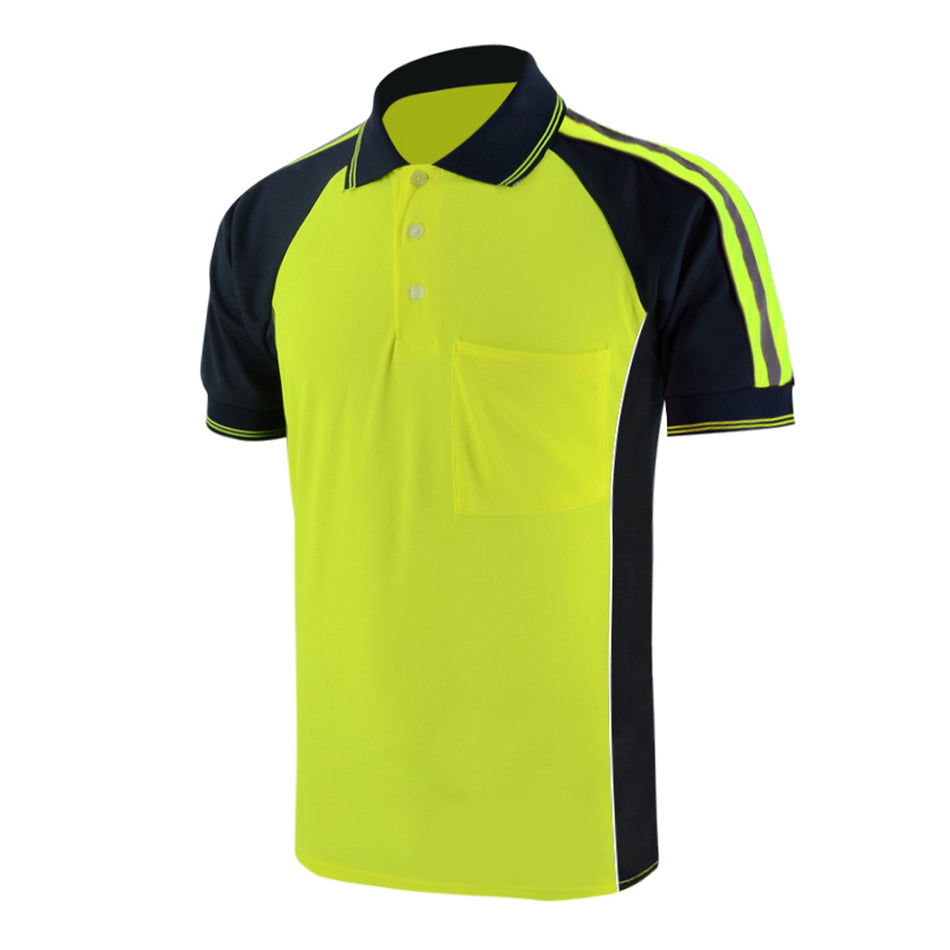 Safety Polo Shirts High Visibility Reflective Cycling Shirts