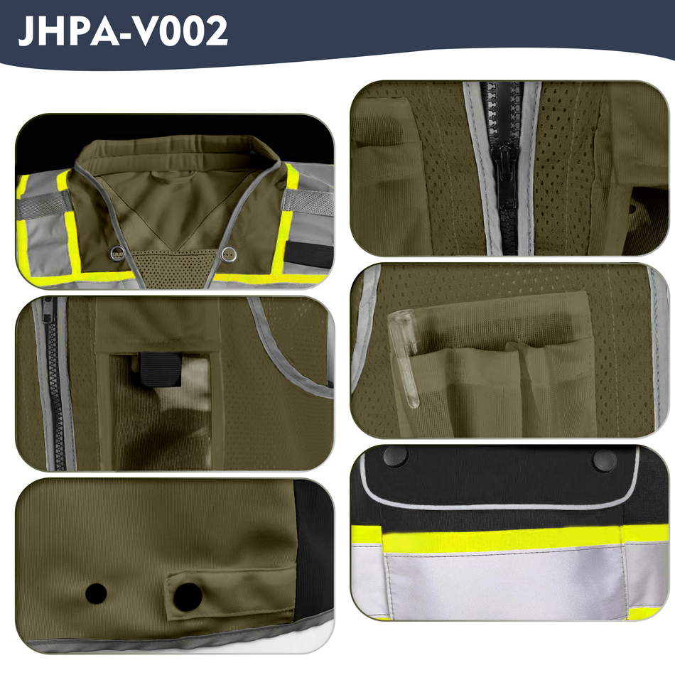 SMASYS High Visibility Work Vest, Premium Reflective Safety Vest