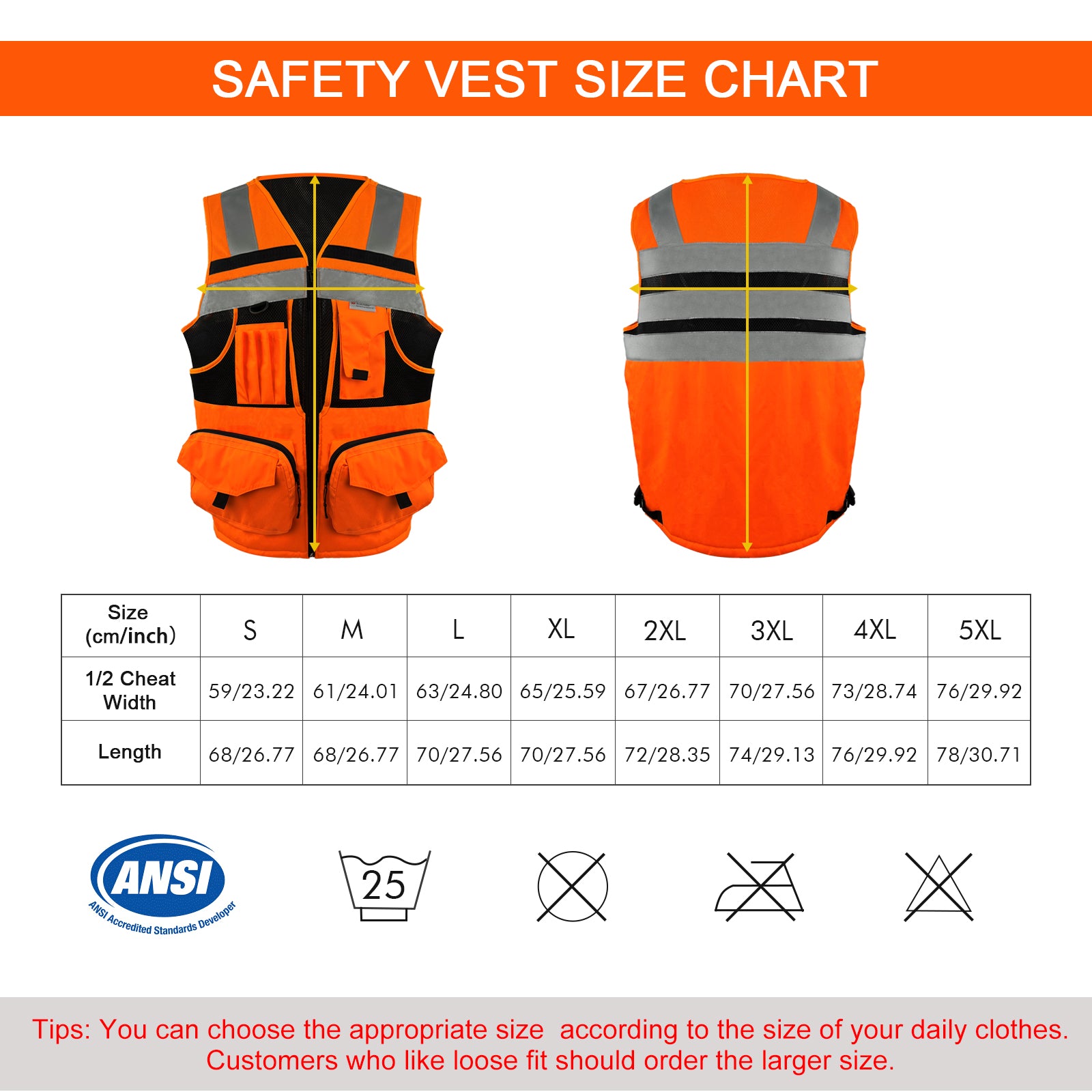 VETEMENTS POLIZEI オレンジ Pioneer High Visibility, 150D Lightweight Waterproof Safety