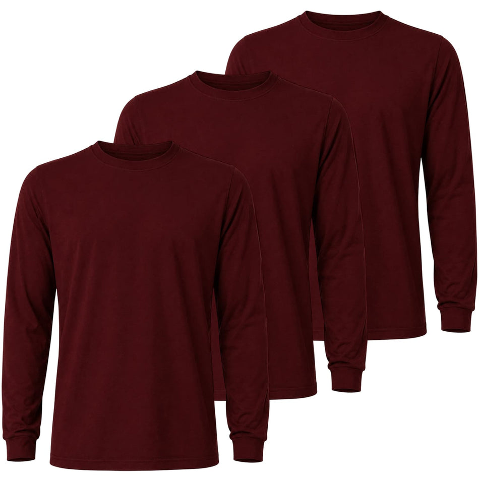 SMASYS 3PCS TC Polyester Cotton Hi Vis Shirts, UPF 30 Sun Protection Shirts for Men