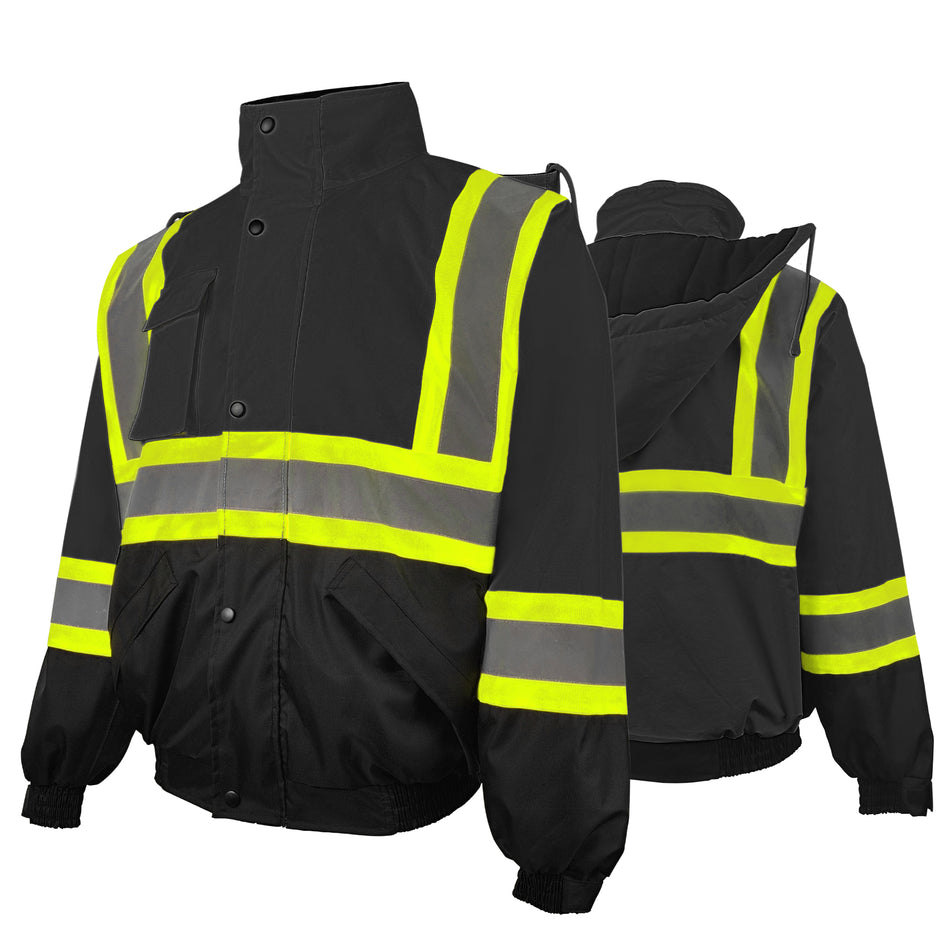 SMASYS Waterproof Safety Jacket Hi Vis Reflective Jacket