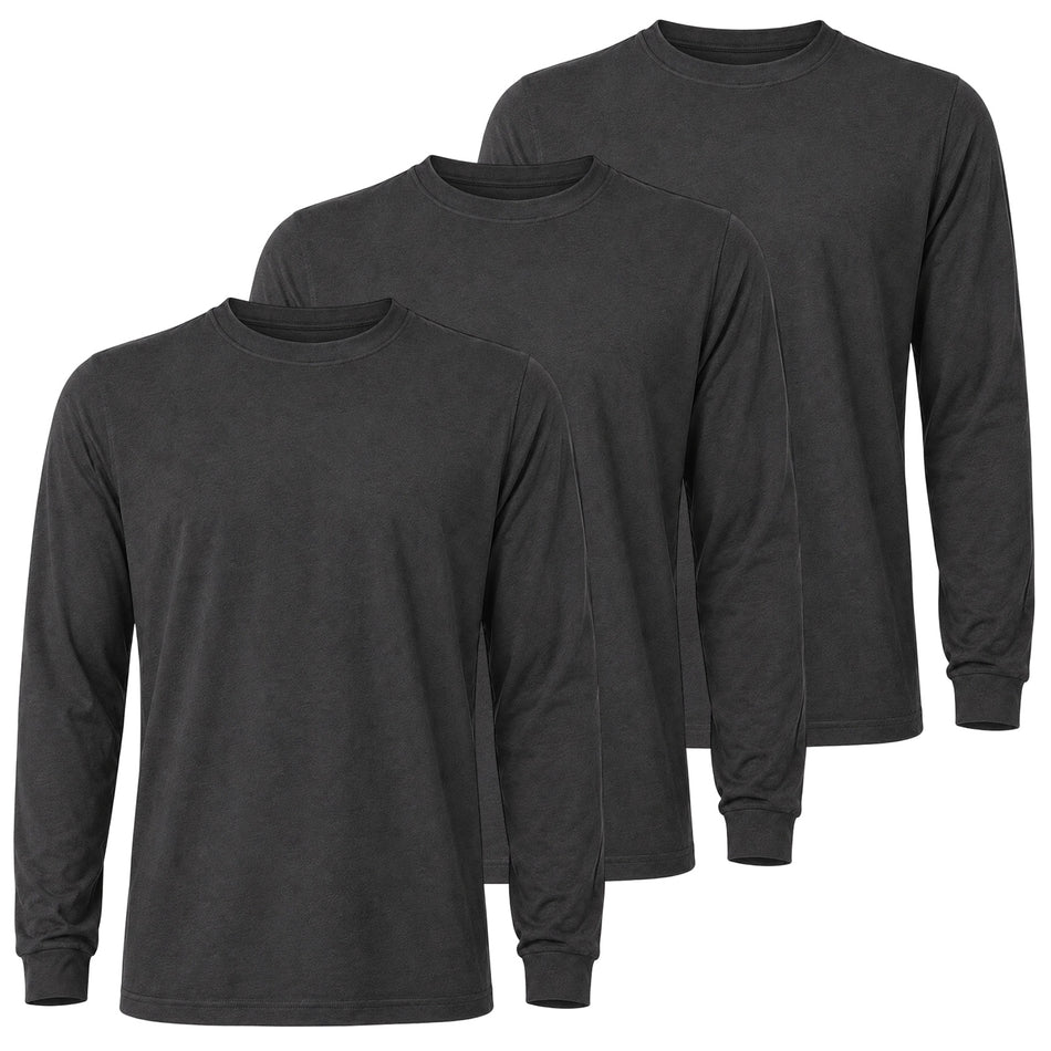 SMASYS 3PCS TC Polyester Cotton Hi Vis Shirts, UPF 30 Sun Protection Shirts for Men