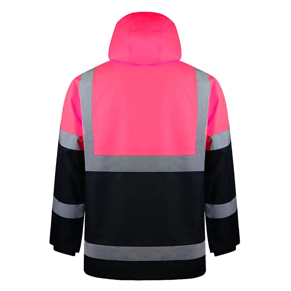 SMASYS Safety Jacket, High Visibility Waterproof Raincoat with