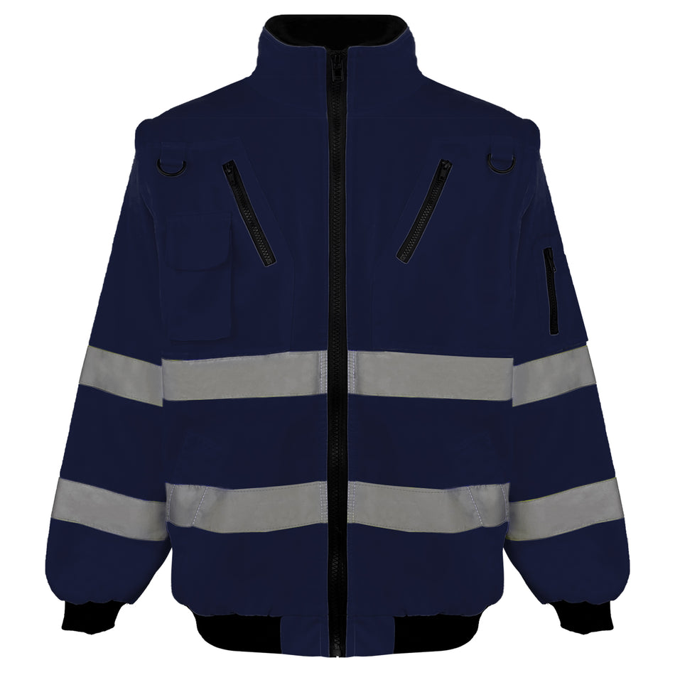 SMASYS 2 in 1 High Visibility Jacket Type R Class 2 Safety Jacket With Fleece Liner