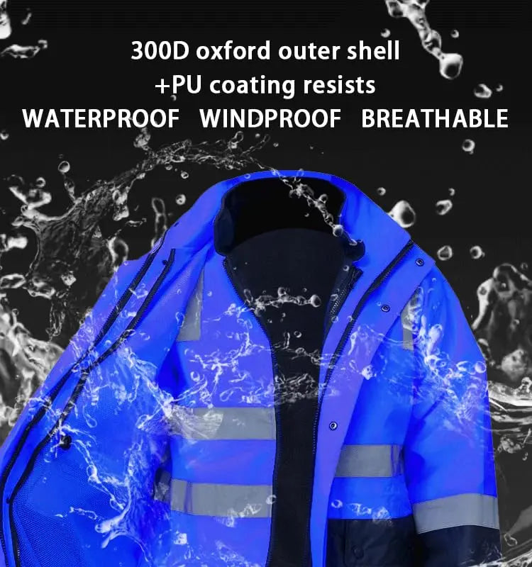 SMASYS Ultimate 6-in-1 Hi-Vis Construction Reflective Jacket