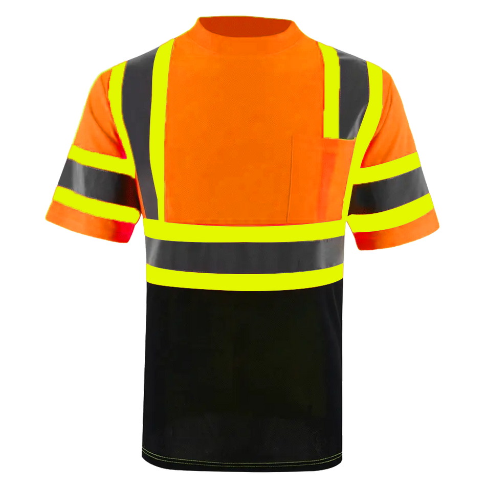 SMASYS Hi Vis Construction Shirt, Safety Shirt with Back Cross