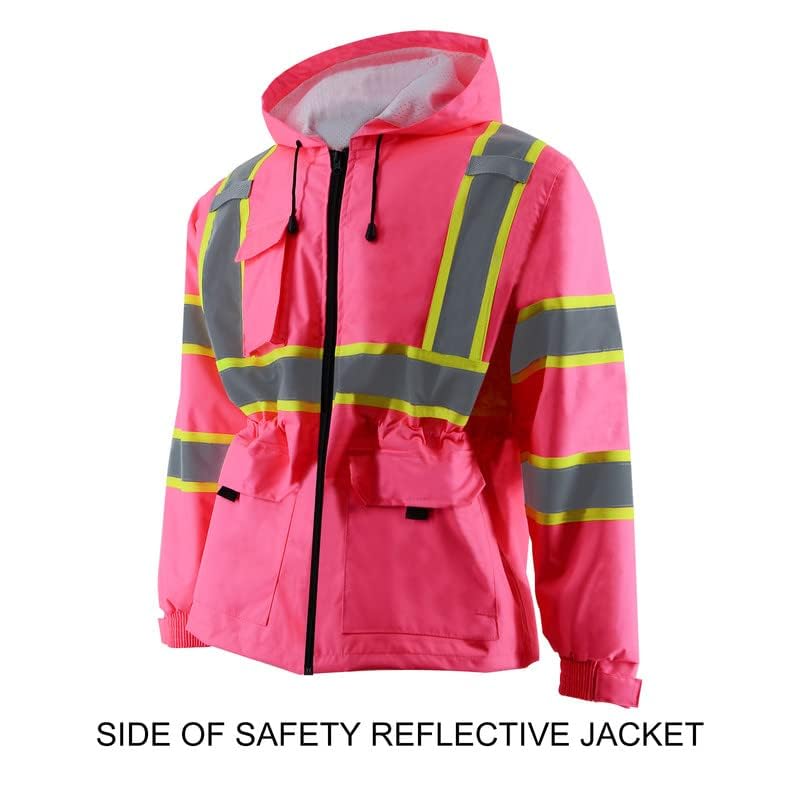 SMASYS High Visibility Safety Jacket, Reflective Winter Jacket for Women