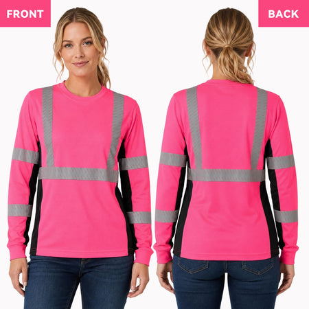 SMASYS Safety Shirts with Silver Slanted Carving Reflective Tape