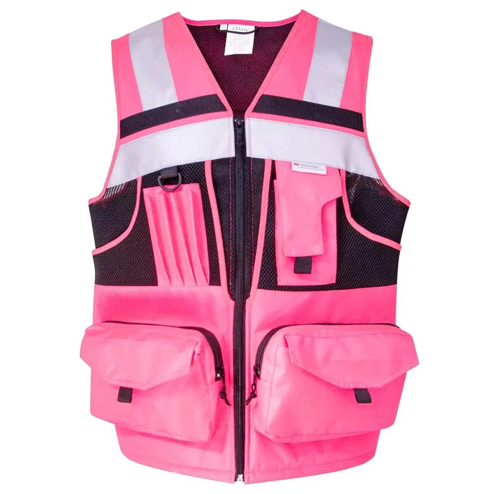 SMASYS Premium 10-Pocket High Visibility Safety Vest (ANSI Class