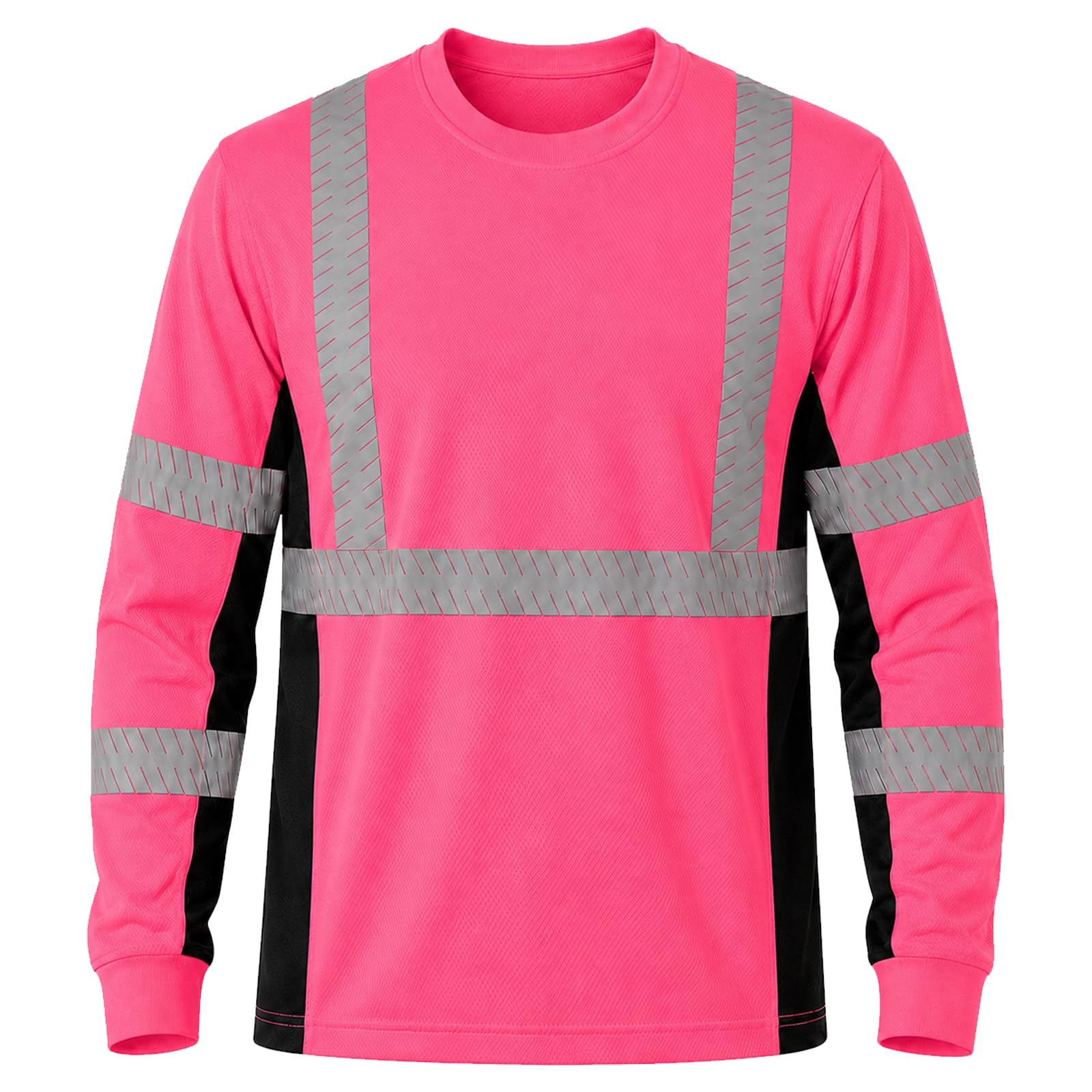 SMASYS Safety Shirts with Silver Slanted Carving Reflective Tape