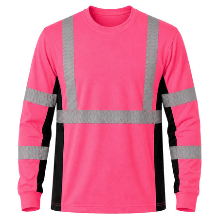 SMASYS Safety Shirts with Silver Slanted Carving Reflective Tape