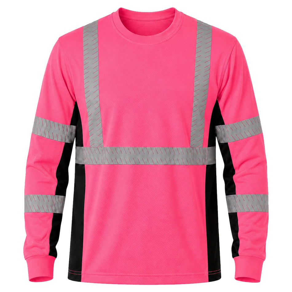 SMASYS Safety Shirts with Silver Slanted Carving Reflective Tape