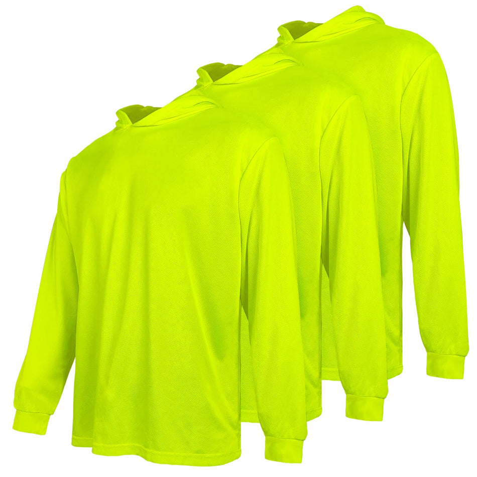 SMASYS Hi Vis Safety Hoodie, 3 Pcs Long Sleeve Sweatshirts