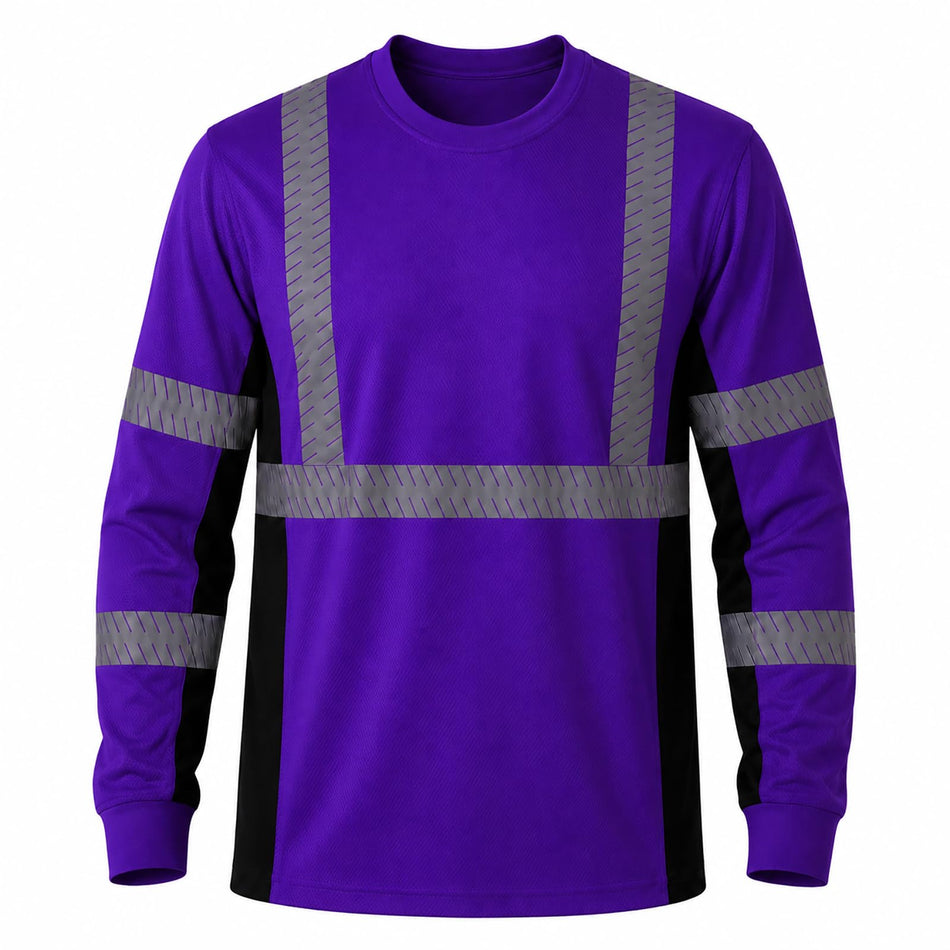 SMASYS Safety Shirts with Silver Slanted Carving Reflective Tape
