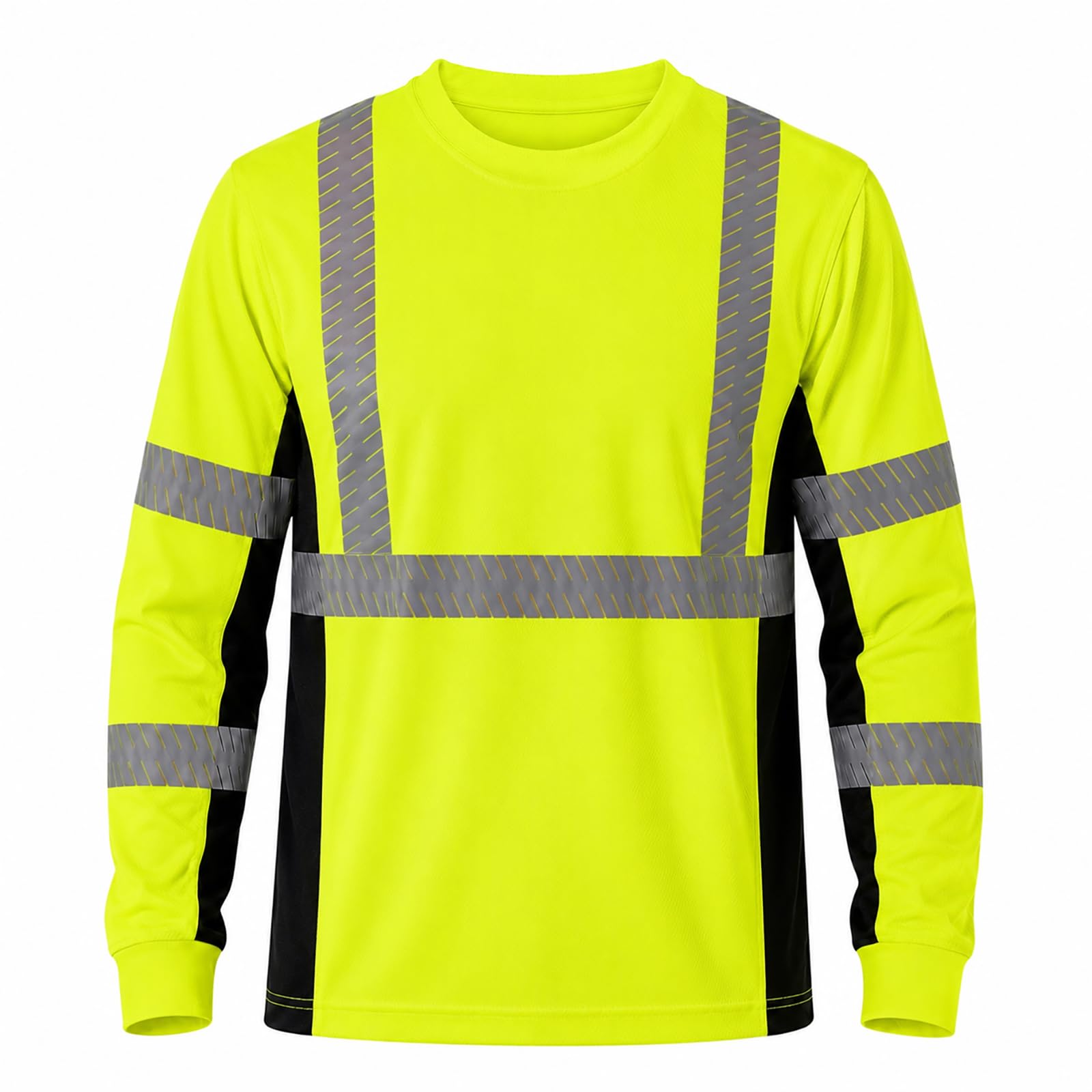 SMASYS Safety Shirts with Silver Slanted Carving Reflective Tape