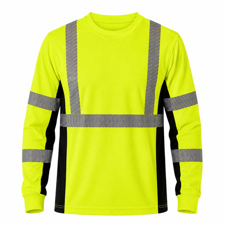 SMASYS Safety Shirts with Silver Slanted Carving Reflective Tape