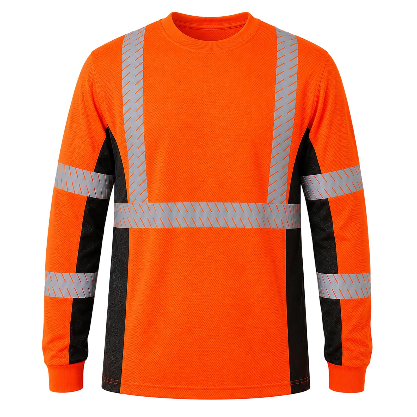 SMASYS Safety Shirts with Silver Slanted Carving Reflective Tape