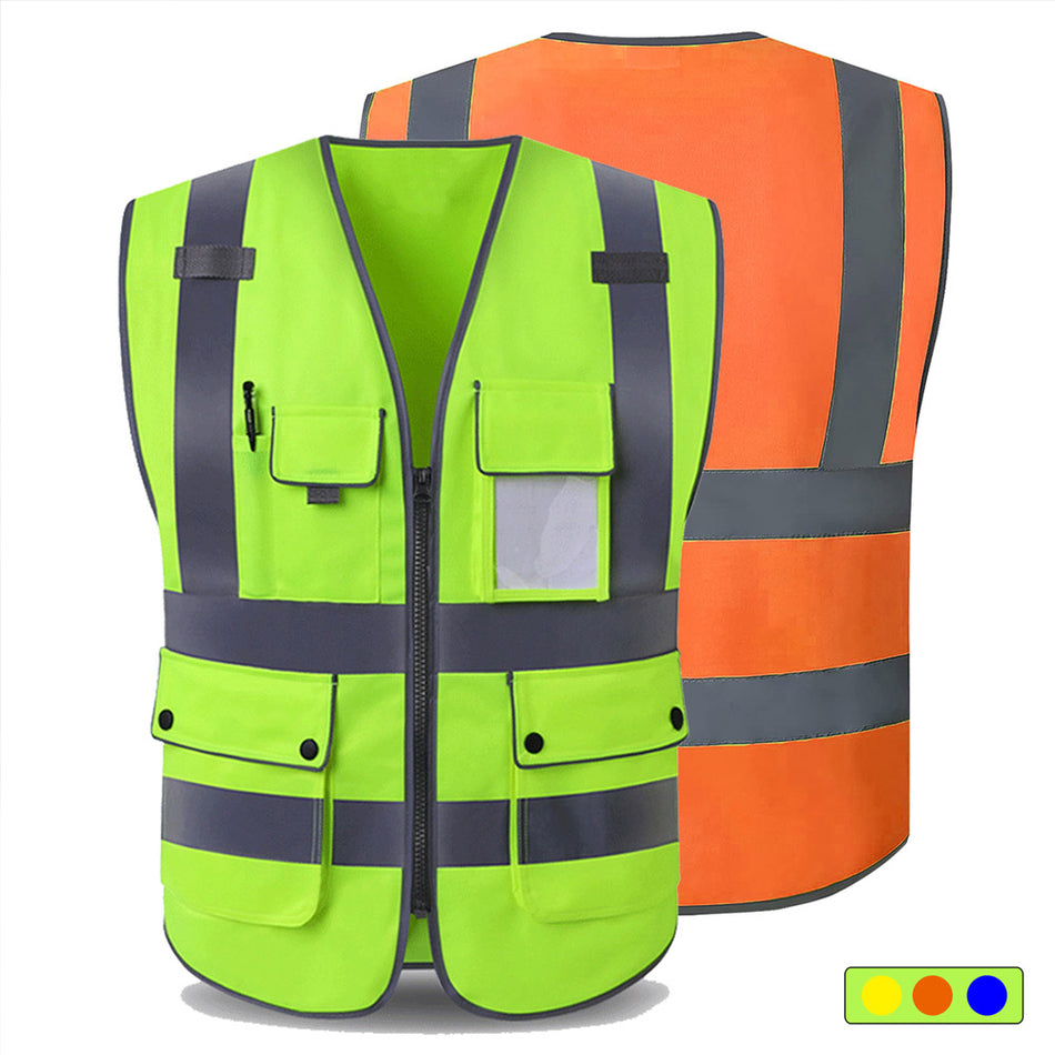 SMASYS High Visibility Reflective Safety Vest with Pockets