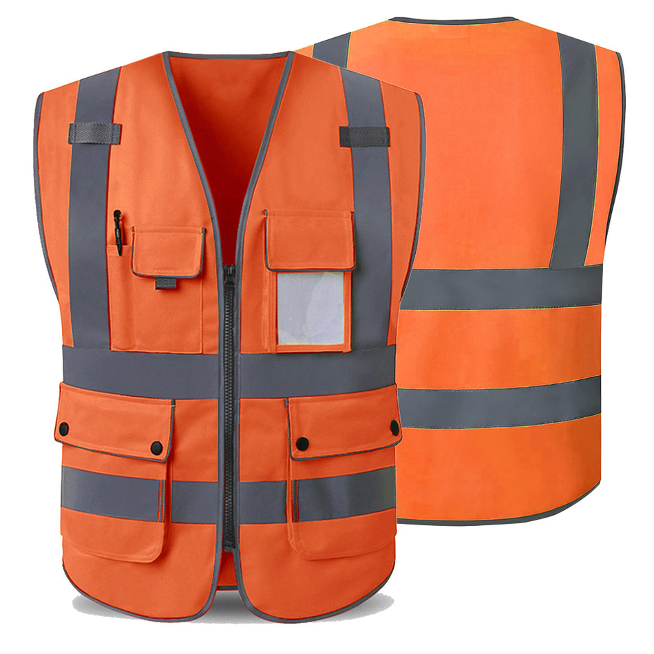 SMASYS High Visibility Reflective Safety Vest with Pockets