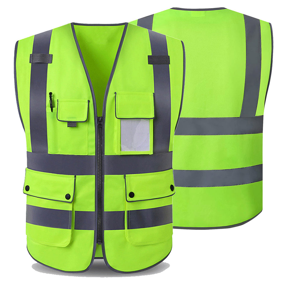 SMASYS High Visibility Reflective Safety Vest with Pockets