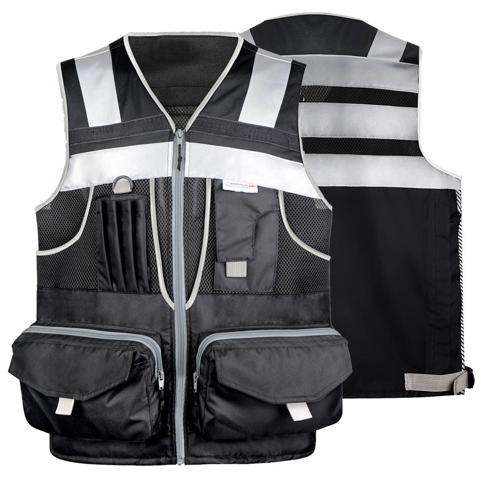 SMASYS 3M Reflective Stripes 10 Pockets Safety High Visibility Vest for Men(SSS-V6642)