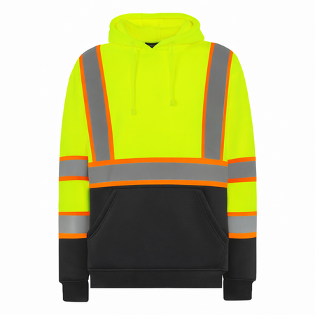 SMASYS Reflective Hoodie, Black Safety Sweatshirt with Hood SMASYS Store