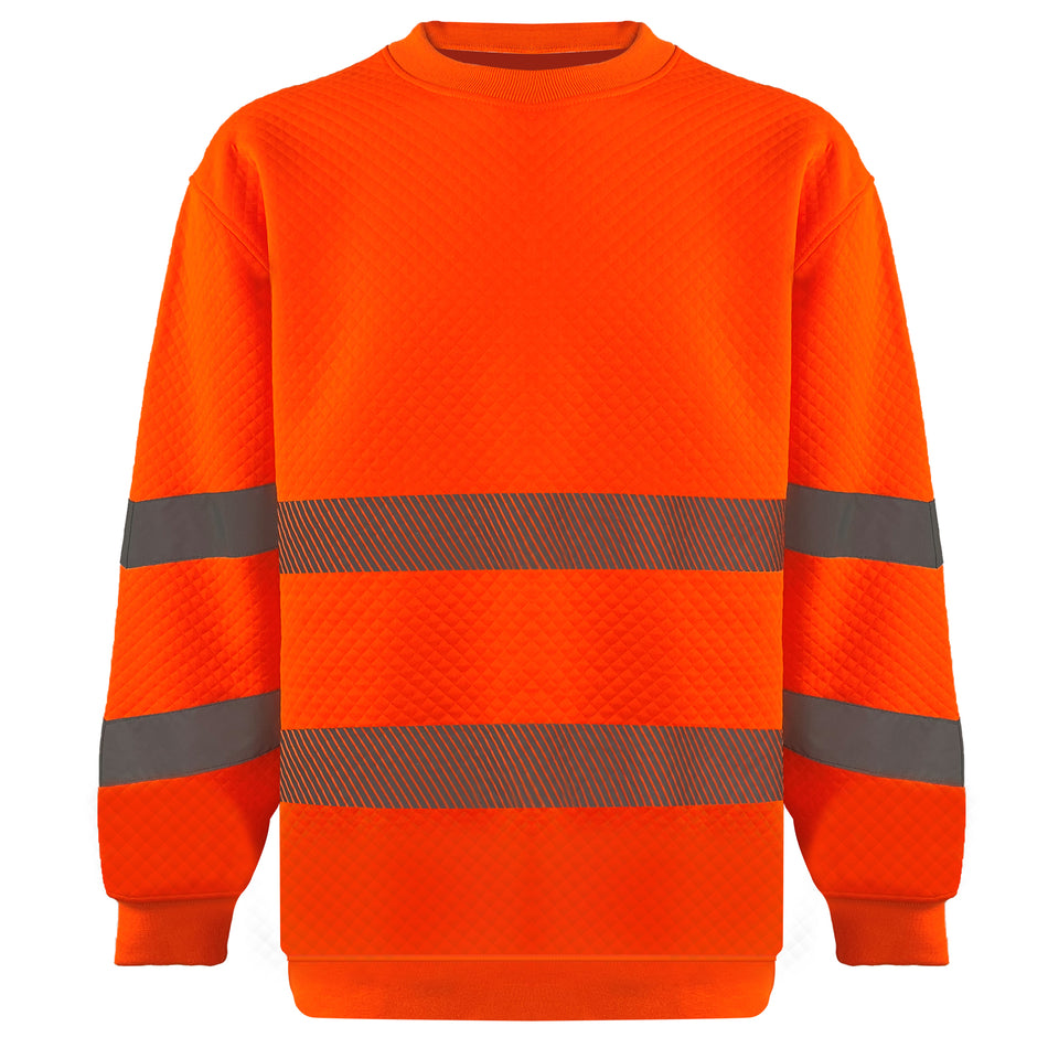 SMASYS Class 2 Hi-vis Reflective Long Sleeve Pullover Sweatershirt