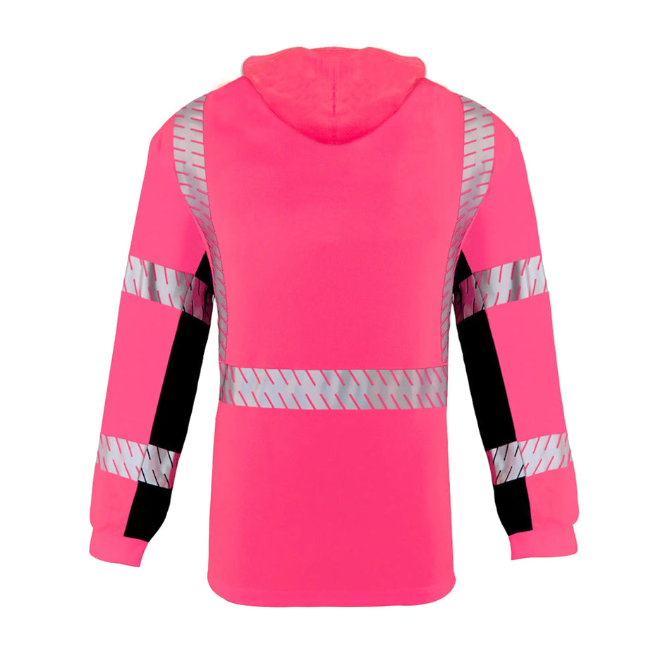 SMASYS Long-sleeve Safety Hoodie with Silver Slanted Carving Reflective Tape SMASYS Store
