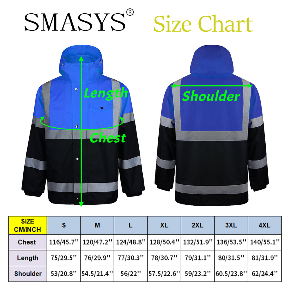 B SDNA スカイラインスペシャリスト フィッシングジャケット SMASYS Safety Jacket, High Visibility Waterproof Raincoat with