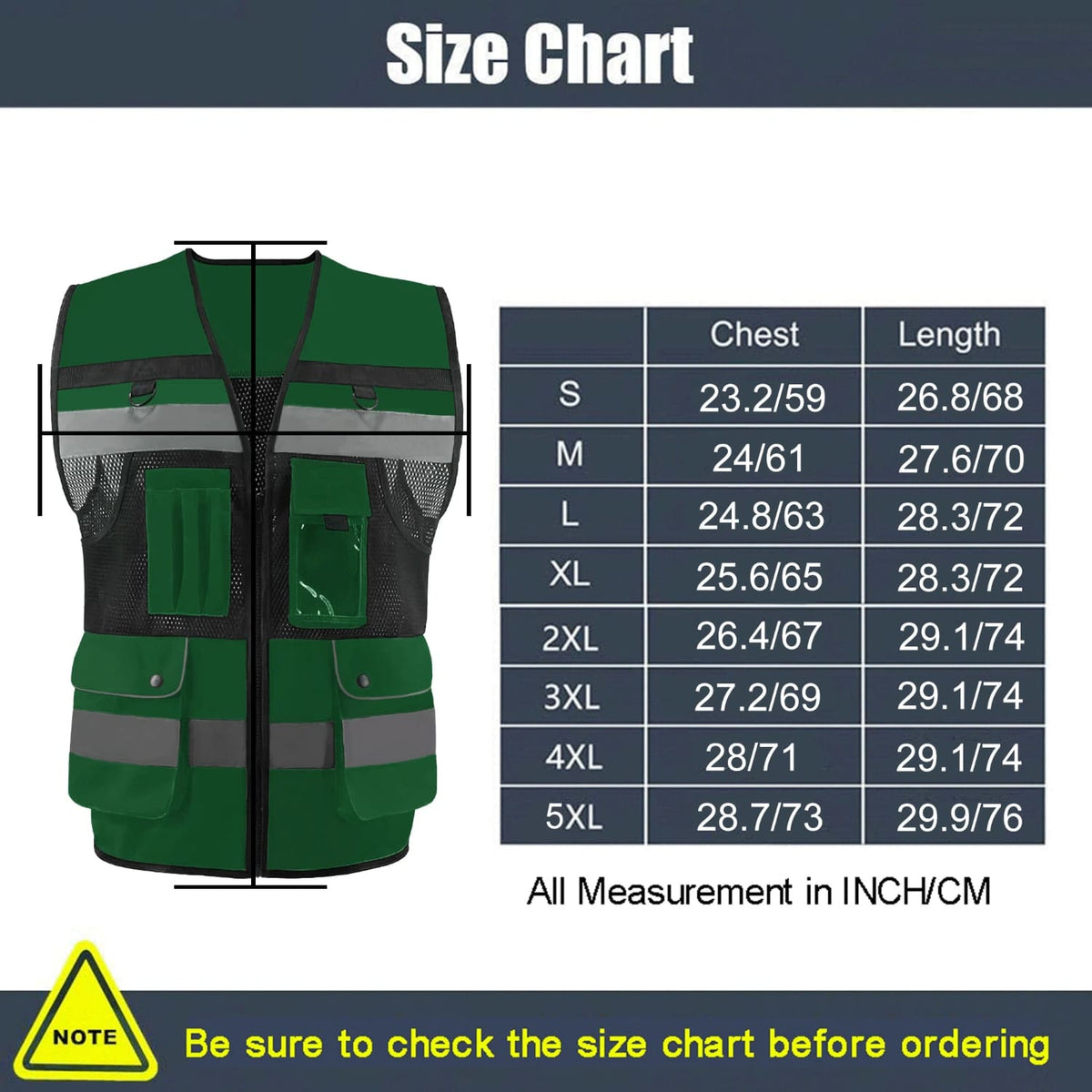 SMASYS High Visibility Reflective Vest,  Safety Vest with 7 Pockets SMASYS Store