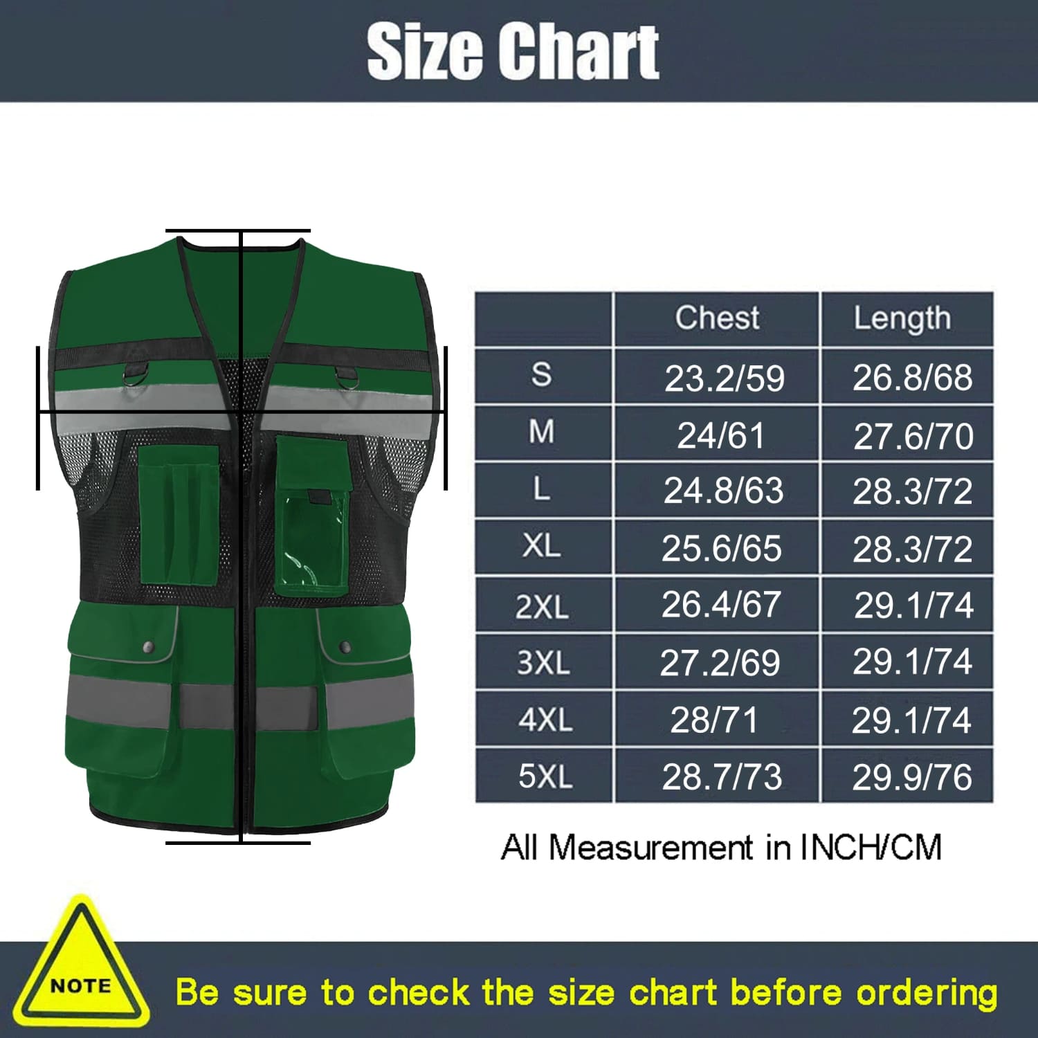 SMASYS High Visibility Reflective Vest,  Safety Vest with 7 Pockets SMASYS Store