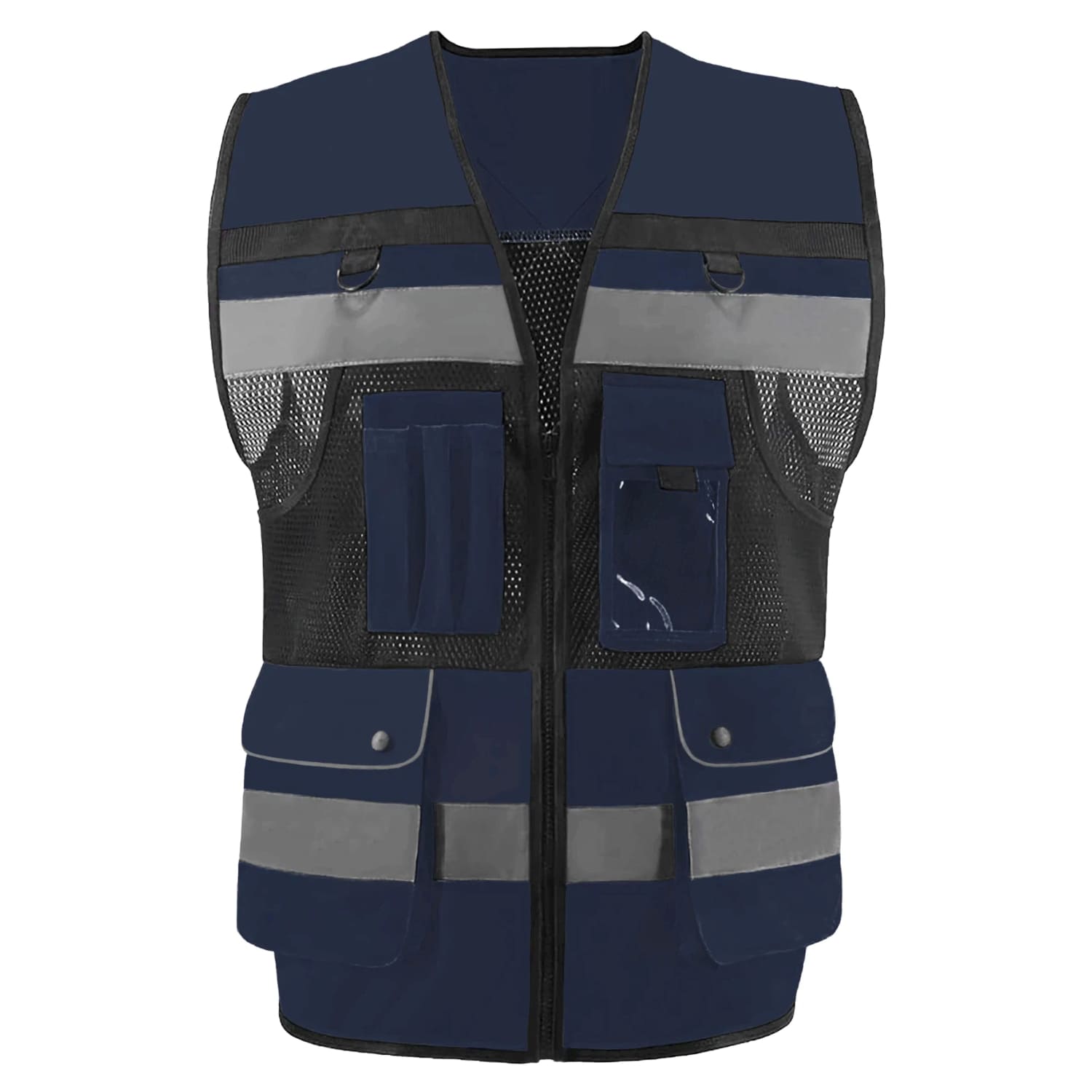 SMASYS Premium Reflective Safety Vest with 7 Pockets, ANSI Class 2