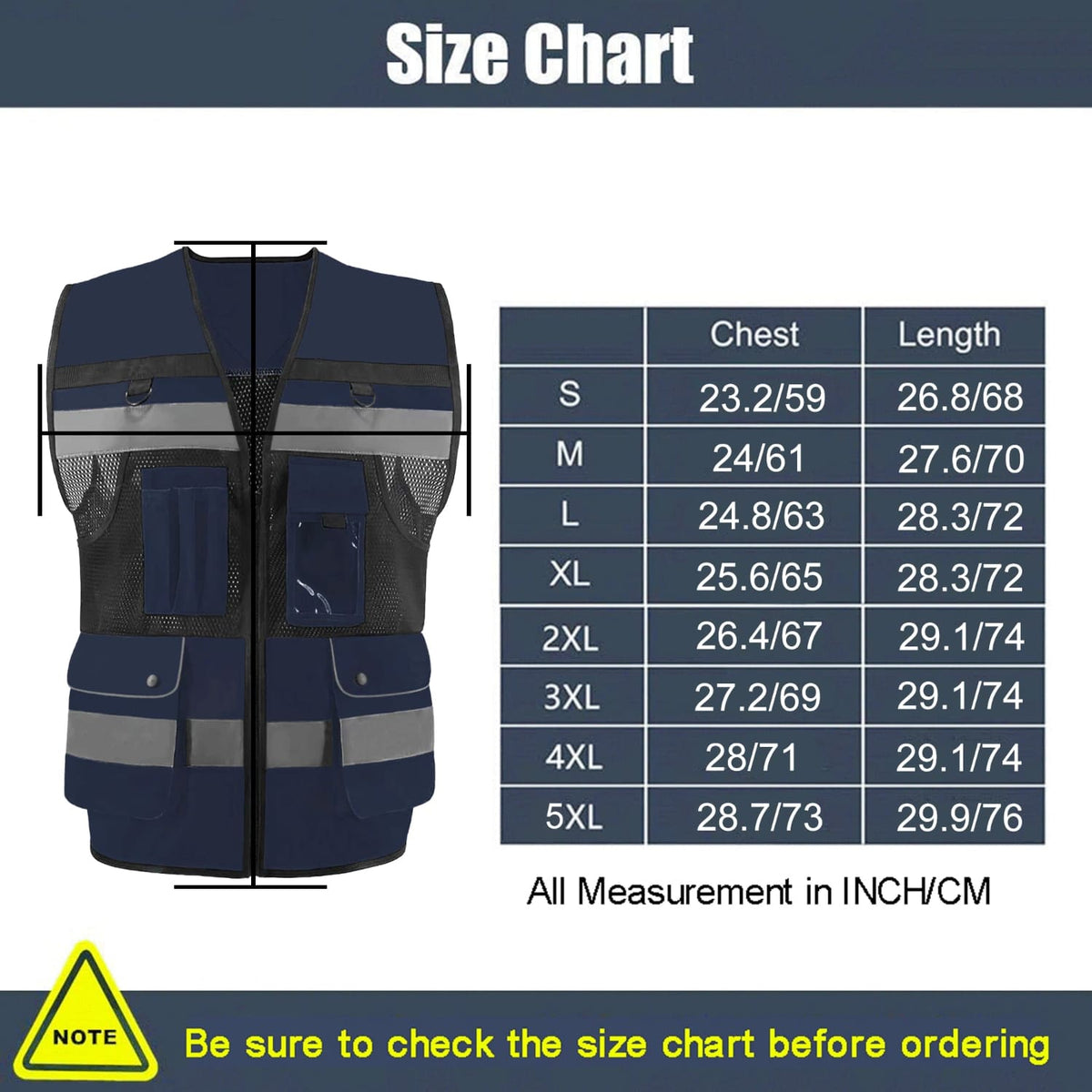 SMASYS High Visibility Reflective Vest,  Safety Vest with 7 Pockets SMASYS Store