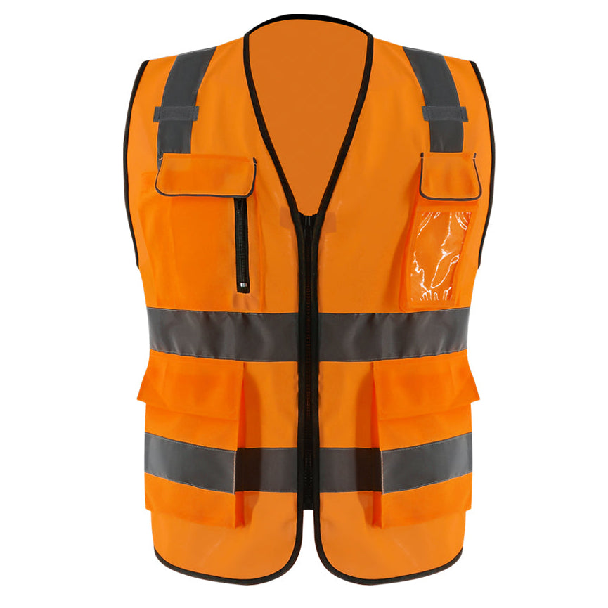 SMASYS High Visibility Multifunctional Reflective Safety Vest with Pockets