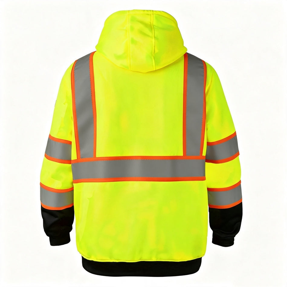 SMASYS Reflective Hoodie, Hi-Vis Safety Sweatshirt with Hood
