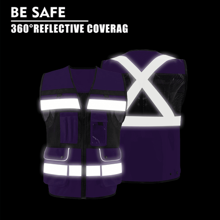 SMASYS High Visibility Reflective Vest,  Safety Vest with 7 Pockets SMASYS Store