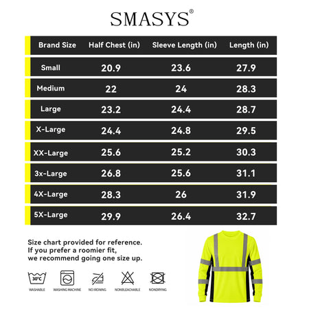 SMASYS Safety Shirts with Silver Slanted Carving Reflective Tape