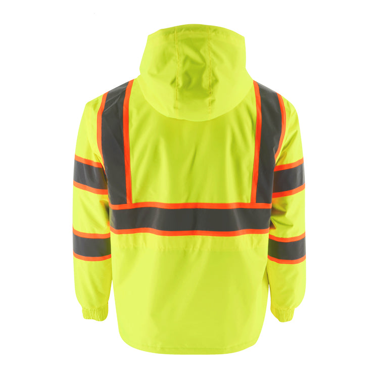 SMASYS Outdoor Windbreaker Hi Vis Reflective Hooded Safety Winter Jacket