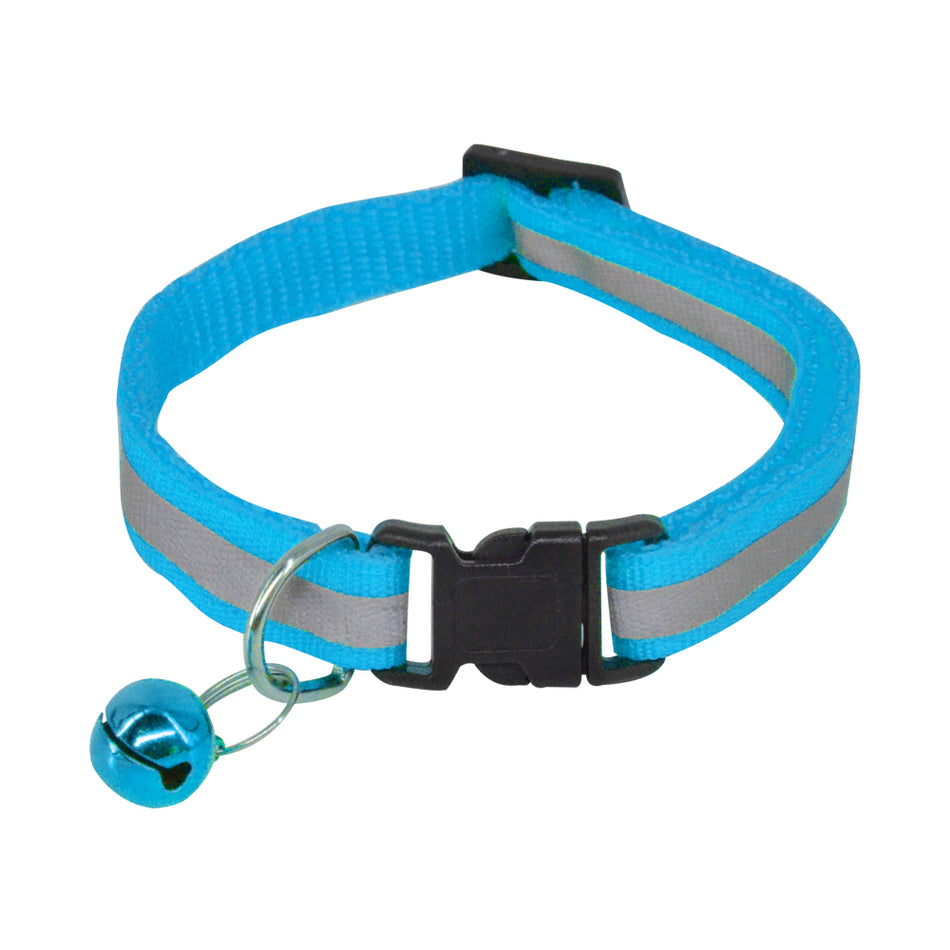 SMASYS Colors Adjustable Nylon Reflective Pet Collar With Bell
