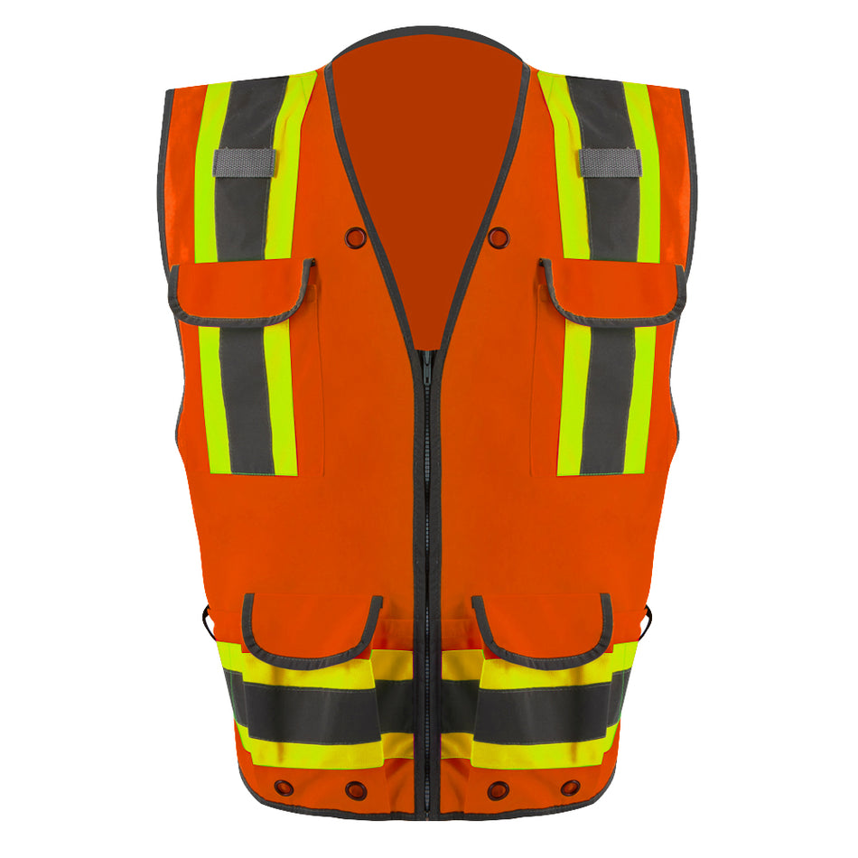 SMASYS Safety Vest for Men with Pockets Two-Tone Reflective Vests(LB-VS4043)