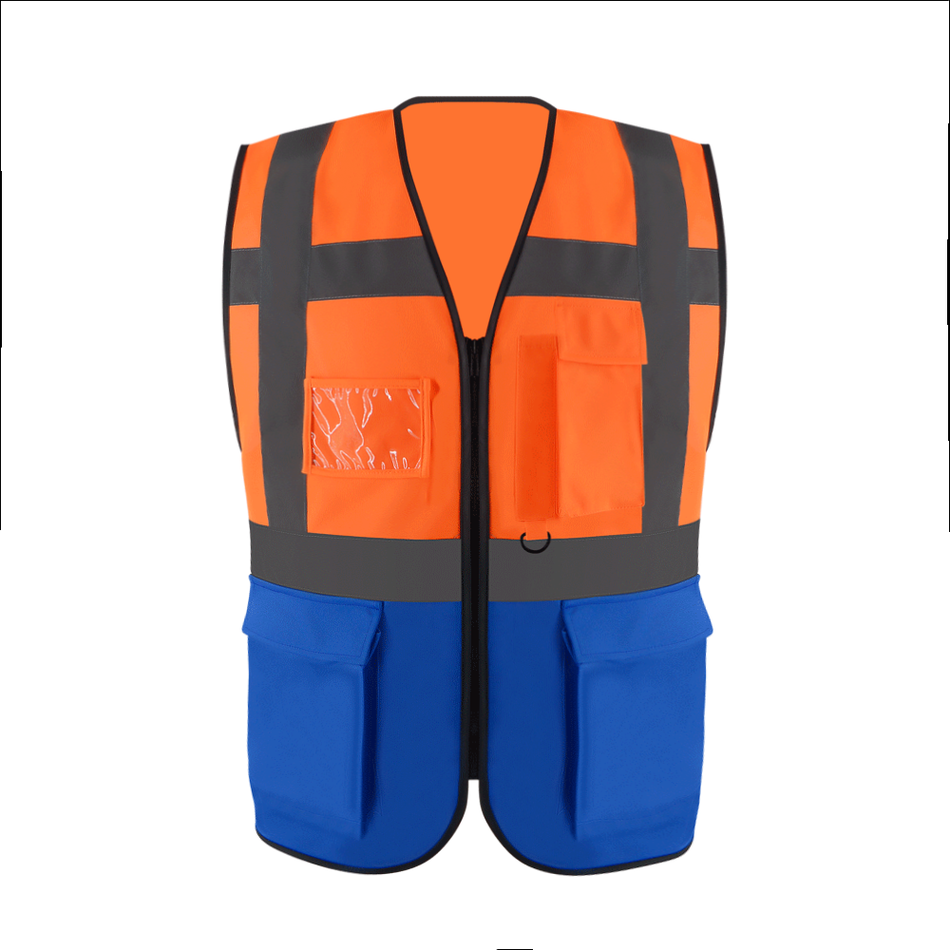 SMASYS Heavy Duty Reflective Safety Vest with Multiple Pockets