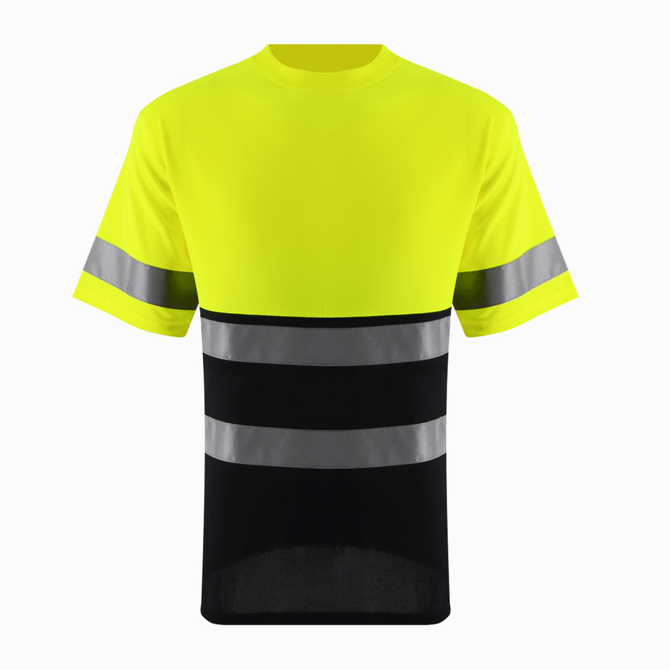 SMASYS Hi Vis Breathable Reflective Work Shirts, Contrast Color Safety T-shirt
