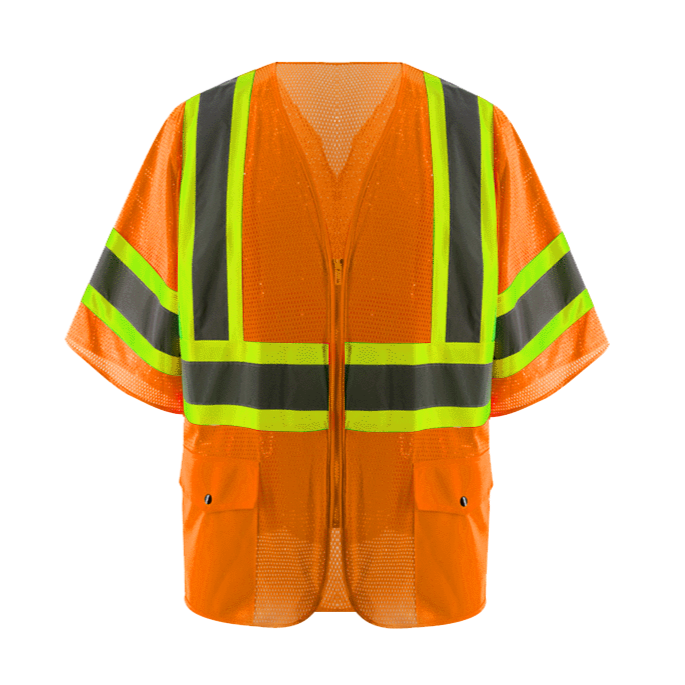 Gilet haute visibilité SMASYS à manches courtes en maille respirante de classe 3