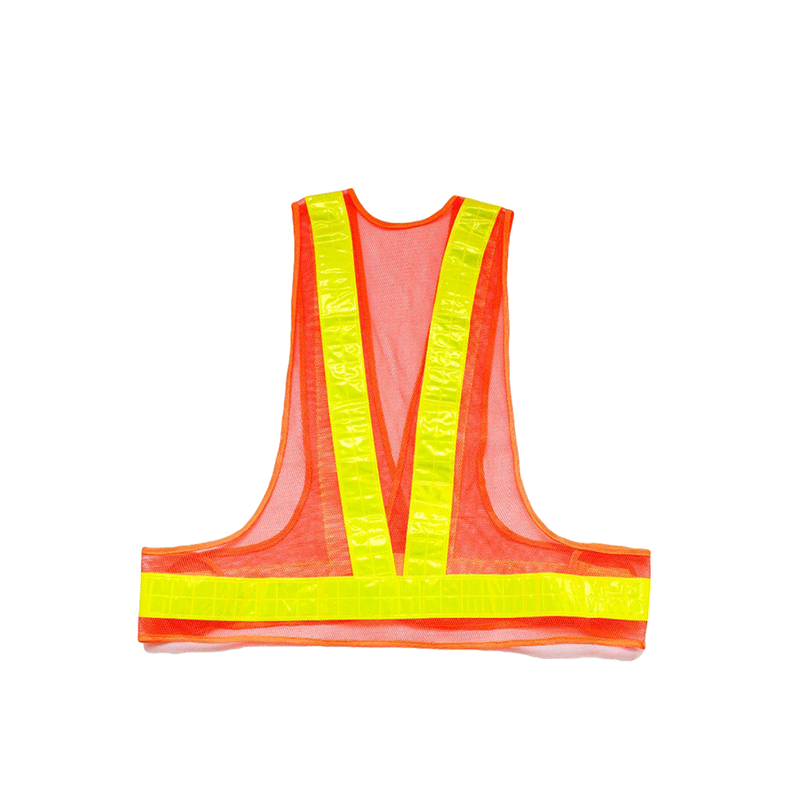 SMASYS Orange Mesh Sports Adjustable Safety Running Vest