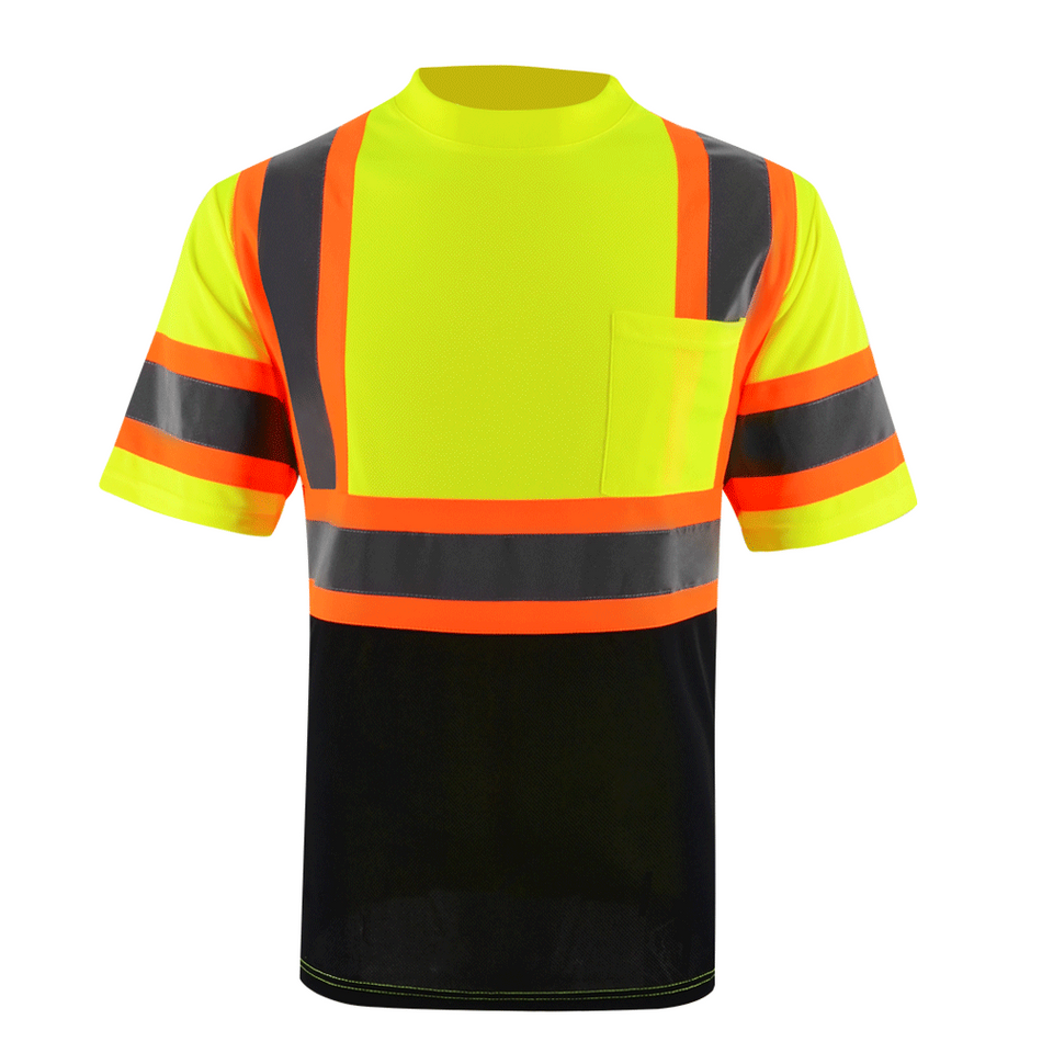 SMASYS Hi Vis Construction Shirt, Safety Shirt with Back Cross